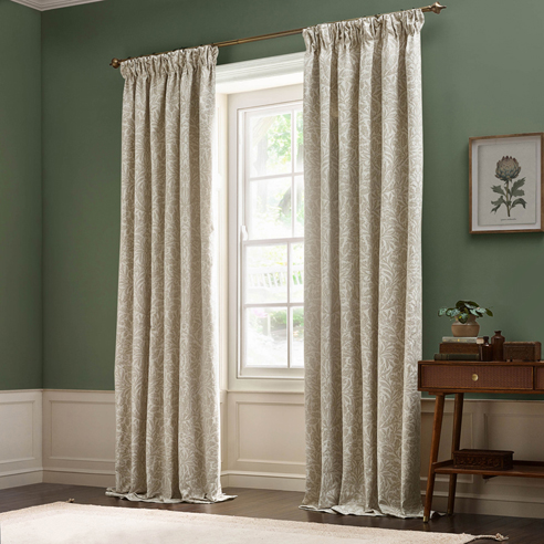 Acorn Tonal Pencil Pleat, Ivory - Ready Made Curtains - Image 3